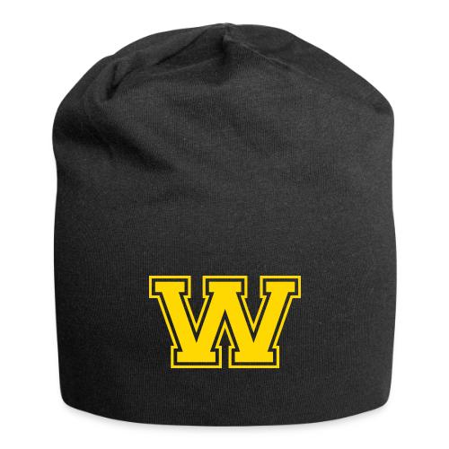 Letter W – Capital Athletic Alphabet Monogram - Jersey Beanie