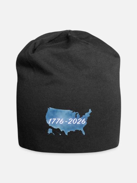 1776-2026 USA Anniversary Watercolor - Jersey Beanie - black