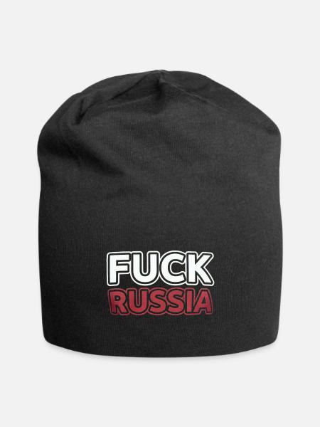 F*** Russia - Jersey Beanie - black - Front