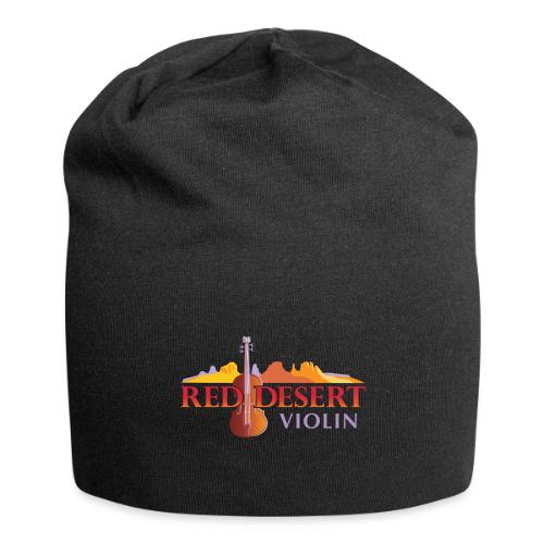 Red Desert Violin- Red Text, Cut-Out. - Jersey Beanie