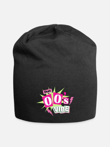 DESIGN2000s vibe Y2K aesthetic gift - Jersey Beanie - black