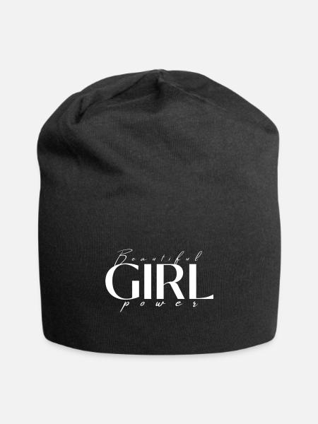 Beautiful Girl Power - Jersey Beanie - black - Front