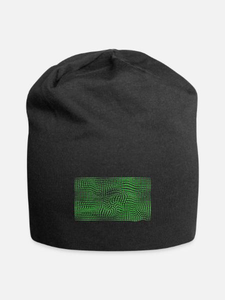 green dots - Jersey Beanie - black - Front