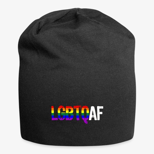 LGBTQ AF LGBTQ as Fuck Rainbow Pride Flag - Jersey Beanie