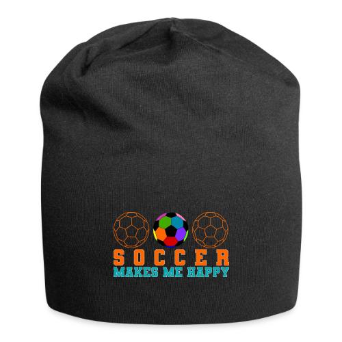 Soccer Makes Me Happy - Jersey Beanie