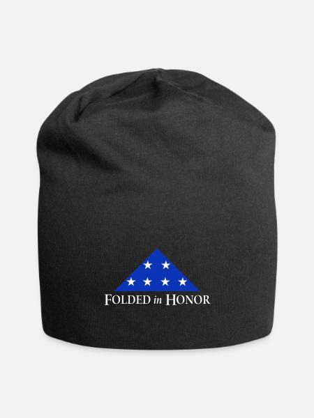 Folded In Honor - Jersey Beanie - black - Front