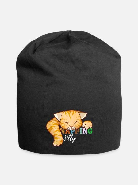 Napping silly - Jersey Beanie - black - Front