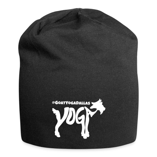 Goat Yoga Dallas White Logo - Jersey Beanie