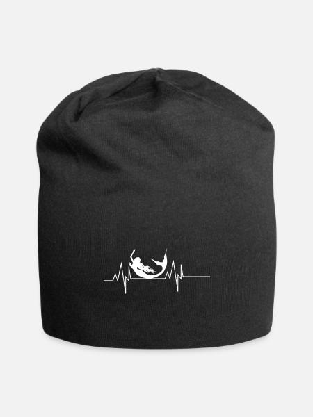 Mermaid Heartbeat - Jersey Beanie - black - Front