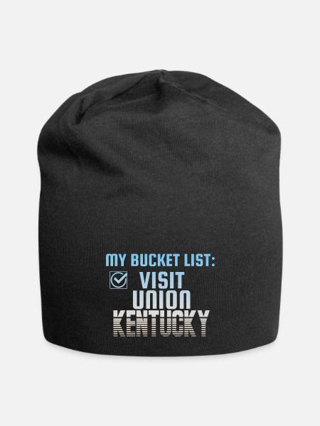 Union Kentucky Bucket List Home Town - Jersey Beanie - black - Front