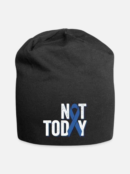 Not Today Colorectal Cancer Awareness - Jersey Beanie - black