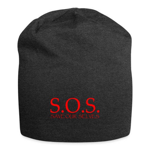 sos no emotion red - Jersey Beanie