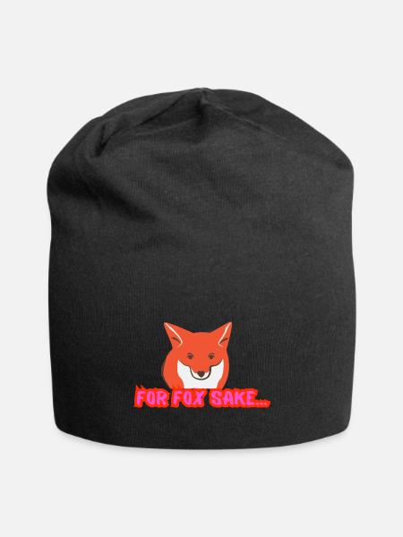 For Fox Sake - Jersey Beanie - black - Front