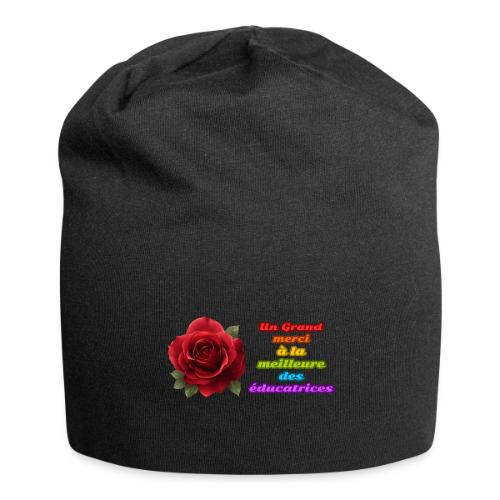 Thank You Educator: Pink and Rainbow Message - Jersey Beanie