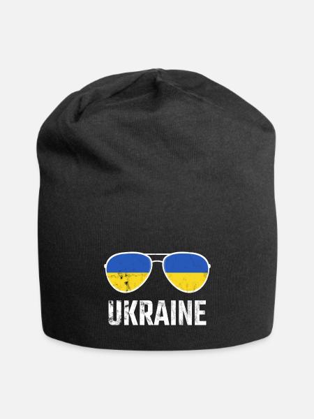 Ukraine Ukraine Slava Ukraine sunglasses flag - Jersey Beanie - black - Front