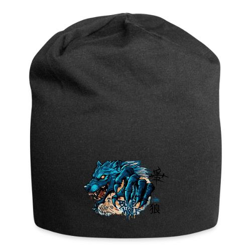Blue Wolf Graffiti Street Art - Jersey Beanie