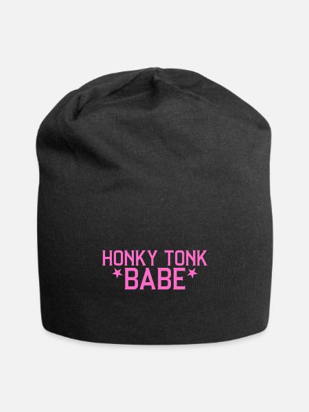 Honky Tonk Babe - Jersey Beanie - black - Front