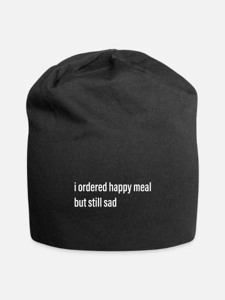 Happy Meal Meme - Jersey Beanie - black