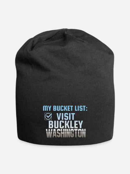 Buckley Washington Bucket List Home Town - Jersey Beanie - black - Front