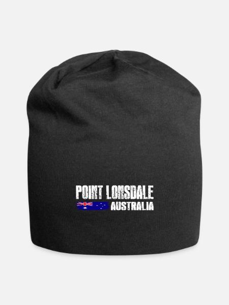 Point Lonsdale Victoria Australia - Jersey Beanie - black