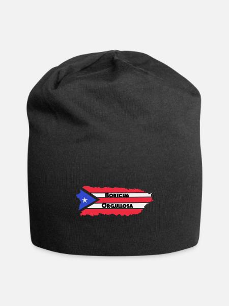Boricua Orgullosa Latin Pride - Jersey Beanie - black - Front