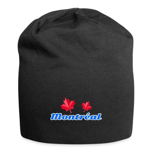 Montréal with two red maple leaves - Jersey Beanie