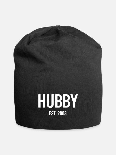 Hubby Est 2003 - Jersey Beanie - black - Front