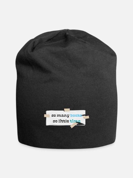 so many books so little time - Jersey Beanie - black