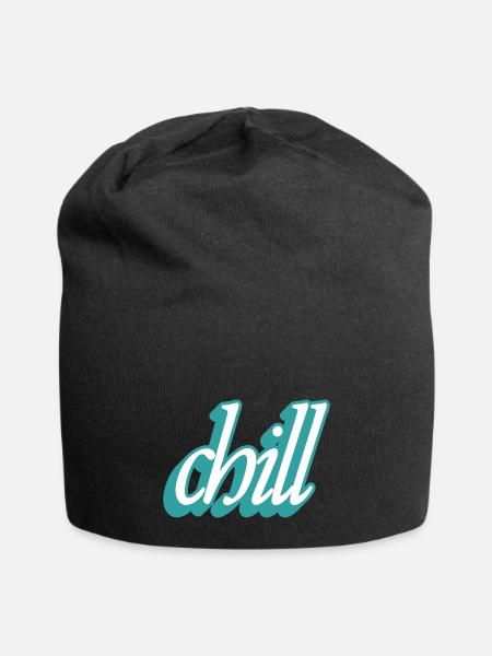 DESIGNChill green - Jersey Beanie - black - Front