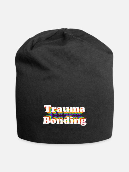 Trauma Bonding Rainbow - Jersey Beanie - black - Front