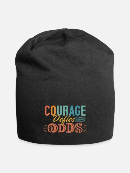 Courage Defies Odds - Jersey Beanie - black - Front