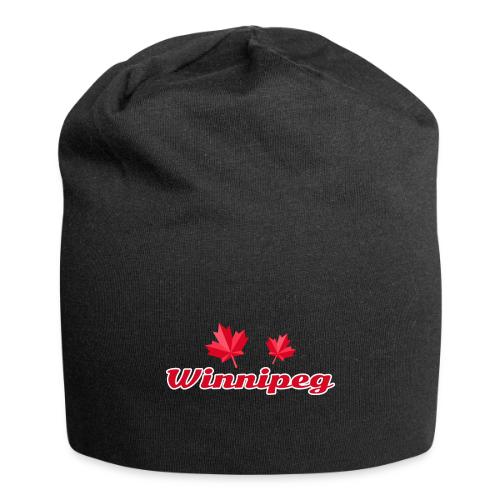 Winnipeg with two red maple leaves - Jersey Beanie