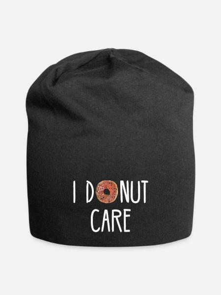 I Donut Care - Jersey Beanie - black