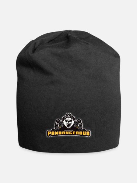 Pandangerous Dangerous Panda With Guns - Jersey Beanie - black - Front
