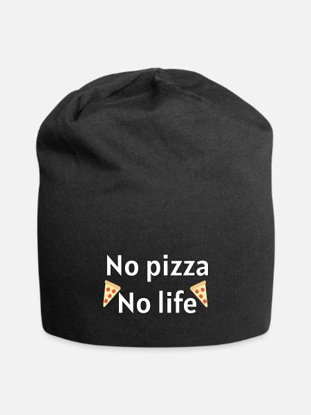 No pizza No life - Jersey Beanie - black