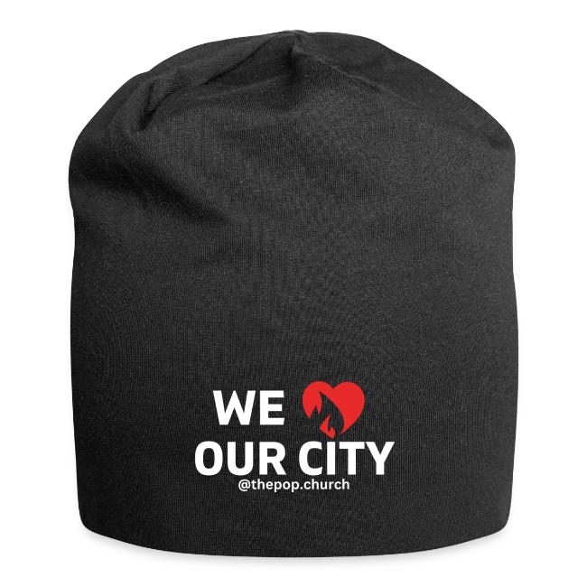We love our city -white logo