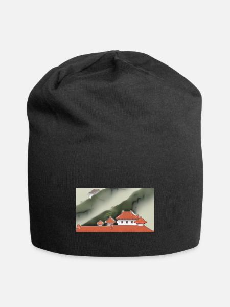 The Castle and The Mountains - Jersey Beanie - black - Front