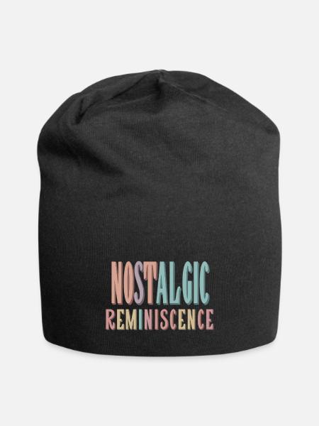 Nostalgic Reminiscence - Jersey Beanie - black