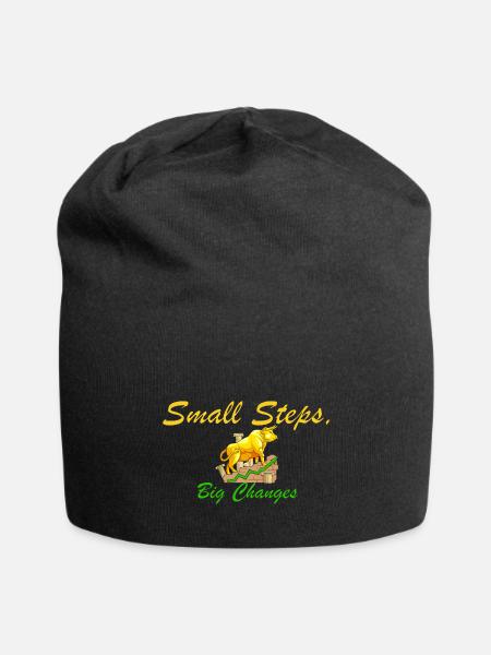 Small Steps, Big Changes - Jersey Beanie - black - Front
