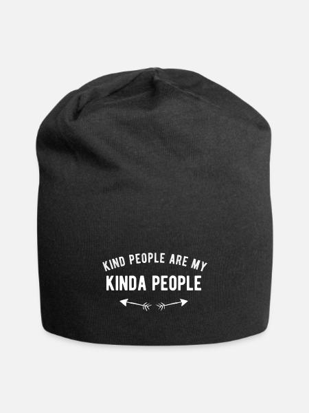 Kind people are my kinda people - Jersey Beanie - black - Front