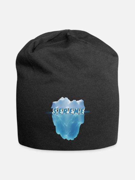 Serene Depth: The Strategic Peak Vision - Jersey Beanie - black - Front