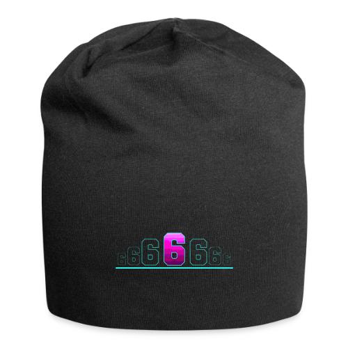 Number 6 in Magenta: Varsity Font - Jersey Beanie