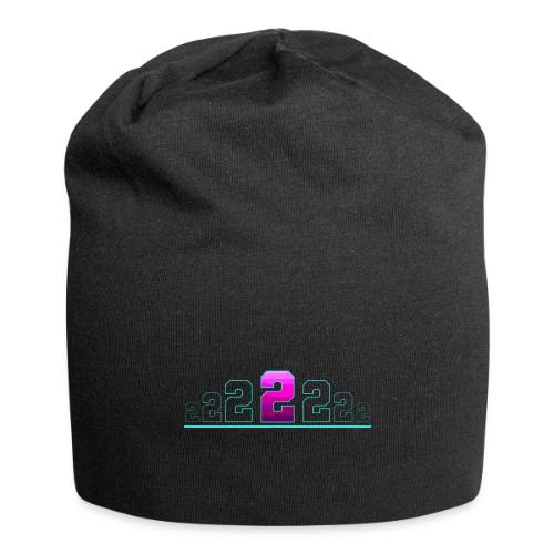 Number 2 in Magenta: Varsity Font - Jersey Beanie