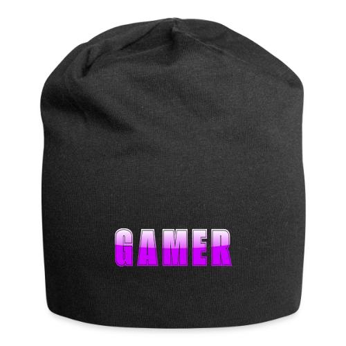 Gamer Purple Glossy Collegiate Design - Jersey Beanie