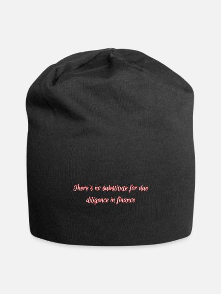 There's no substitute for due diligence in finance - Jersey Beanie - black - Front