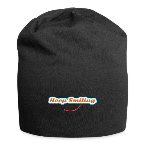 Keep Smiling Positive Vibes Graphic - Jersey Beanie