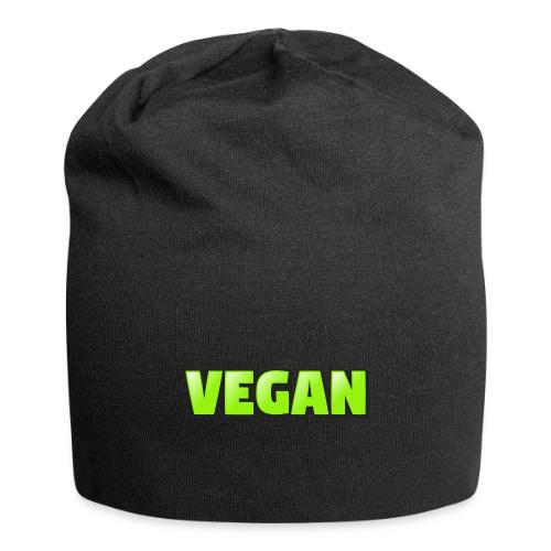 Vegan Bold Green Typography Design - Jersey Beanie