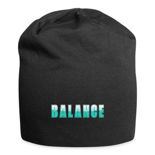 BALANCE Calm Teal Minimal Word Art Design - Jersey Beanie