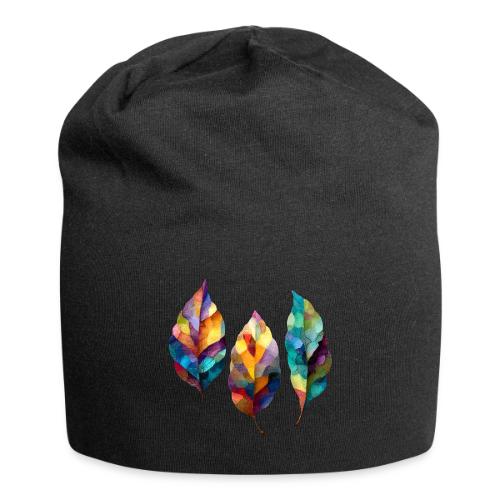 Art: Colorful Leaf Harmony - Jersey Beanie