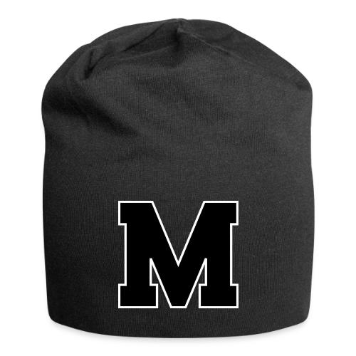 Varsity Letter M Collegiate Alphabet Art - Jersey Beanie